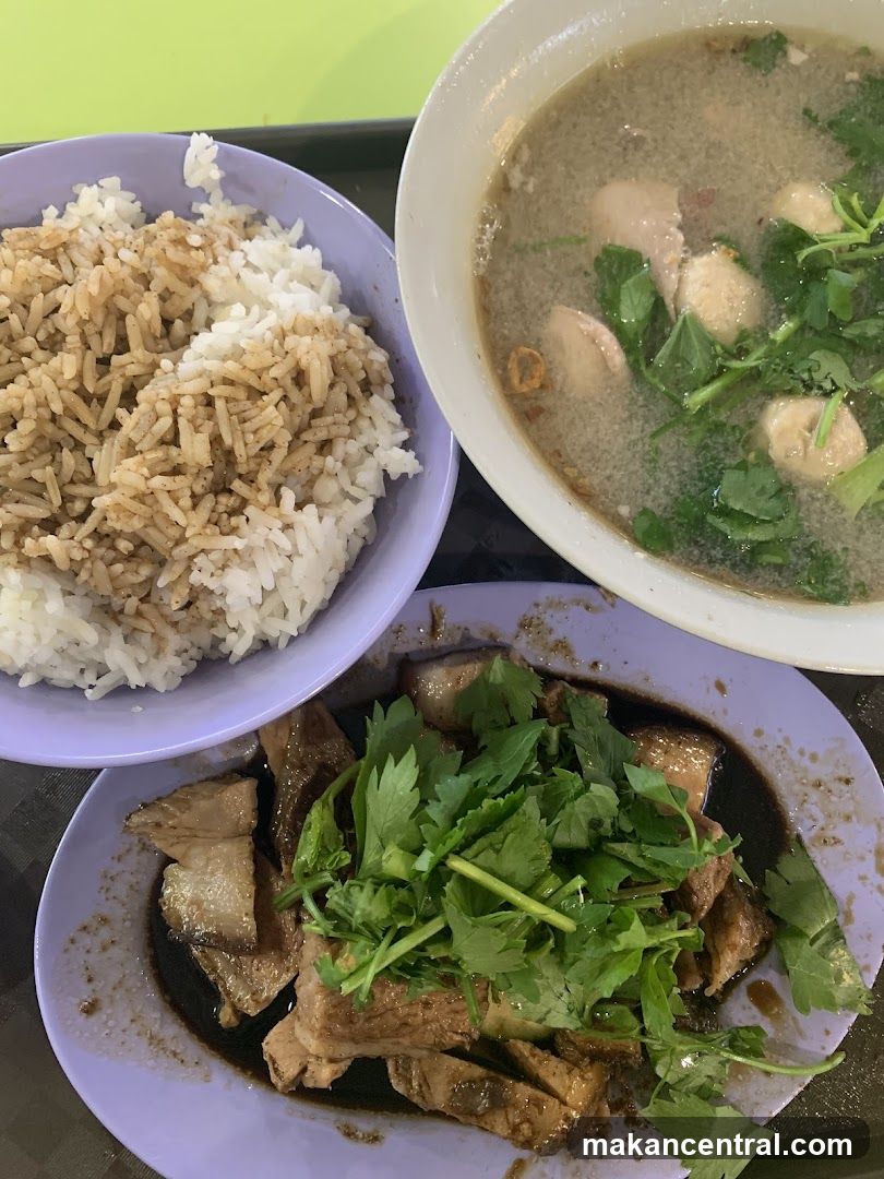 Braised Pork Rice with Soup