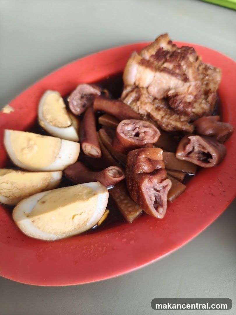 Braised Pork Belly and Intestines with Eggs
