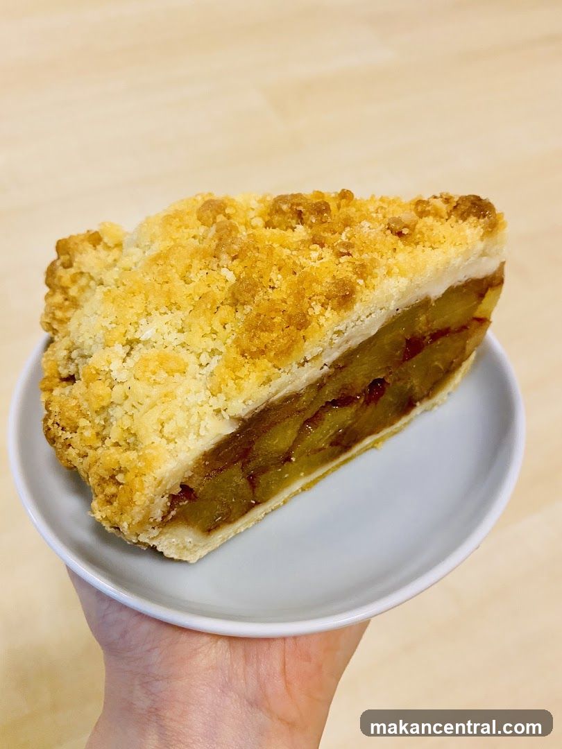 Slice of Apple Crumble Pie