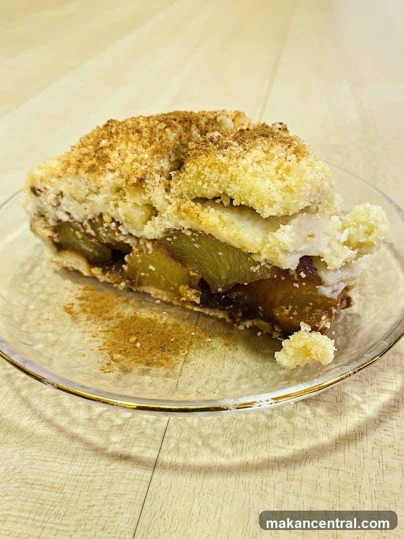 Slice of Apple Crumble Pie