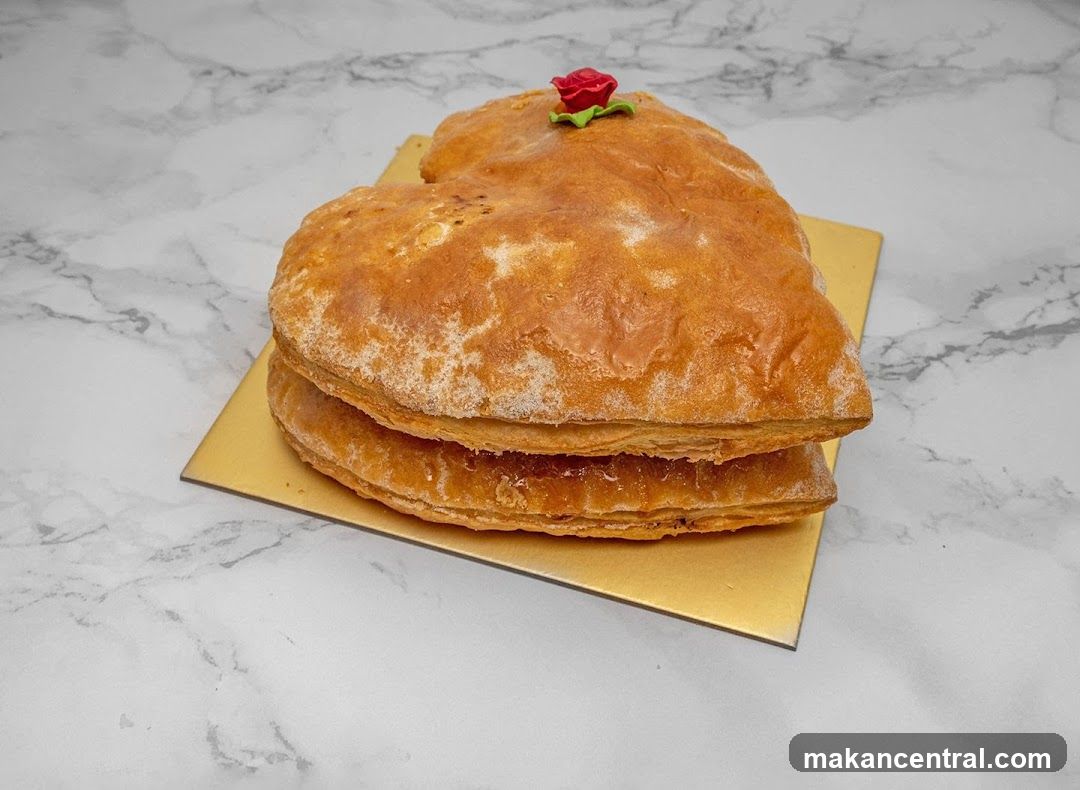 Heart-shaped pastry