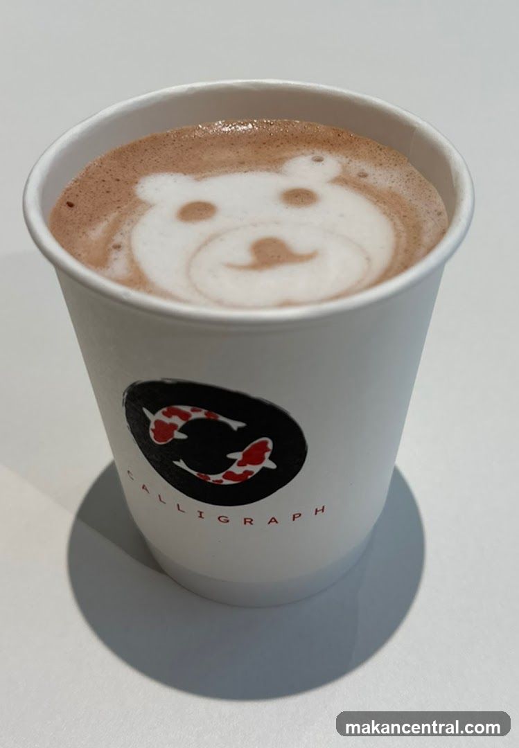Hot Chocolate with Bear Art