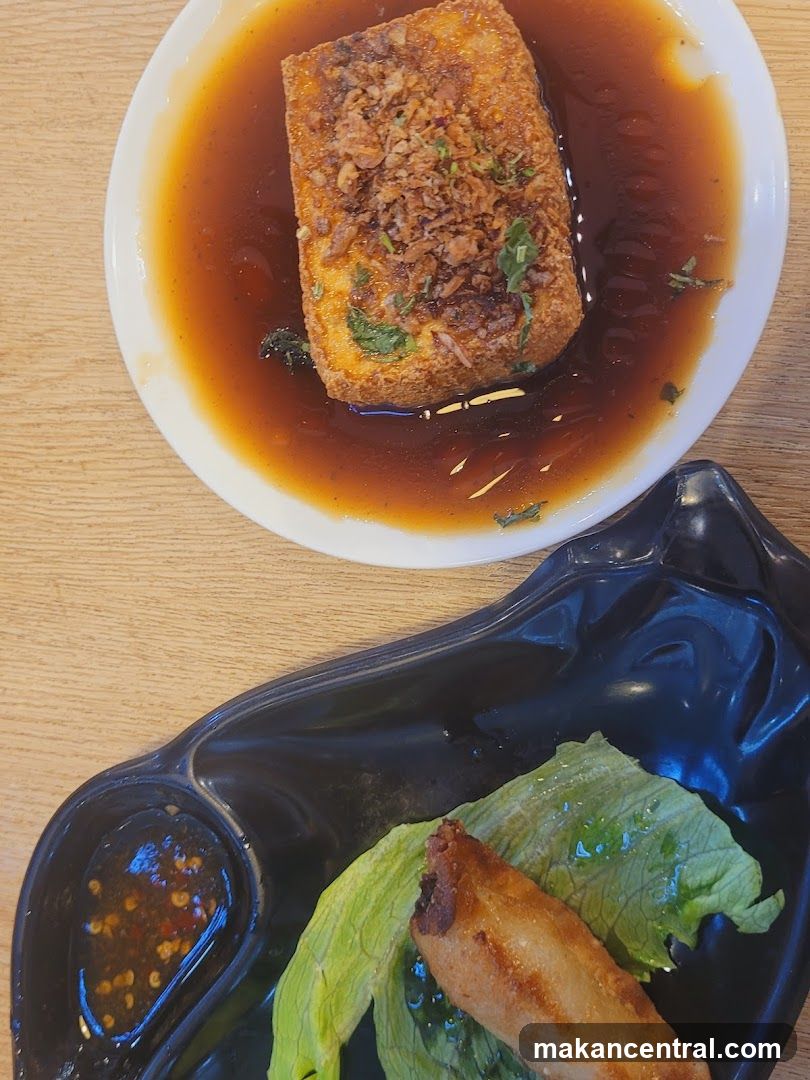 Fried Tofu and Spring Roll