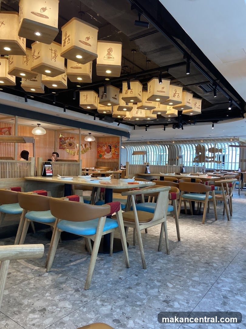 Restaurant Interior with Decorative Lamps
