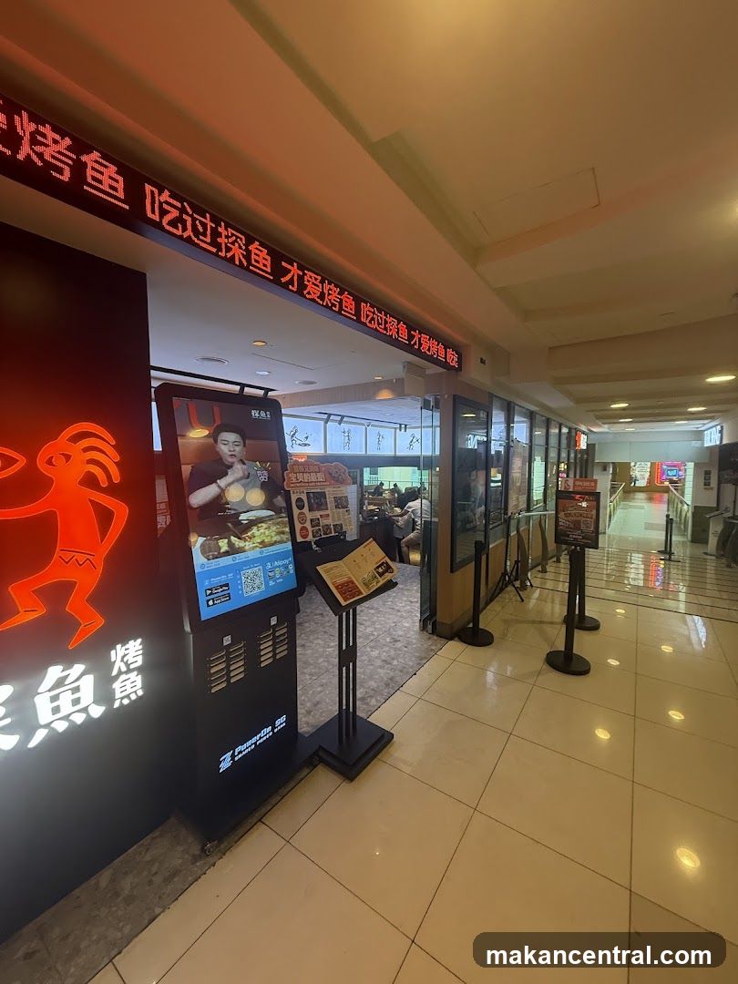 Restaurant Entrance with Digital Menu