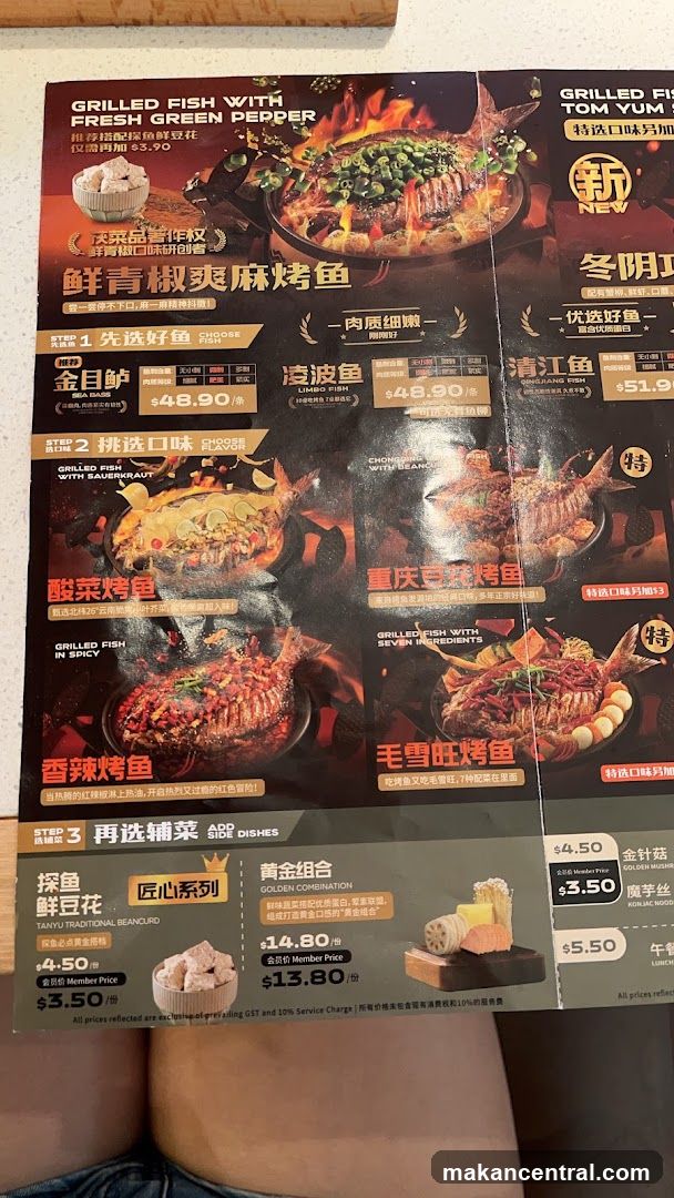 Grilled Fish Menu