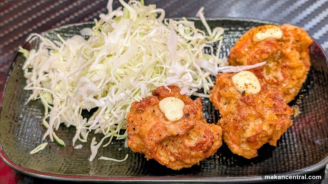 Fried Chicken Bites with Shredded Cabbage