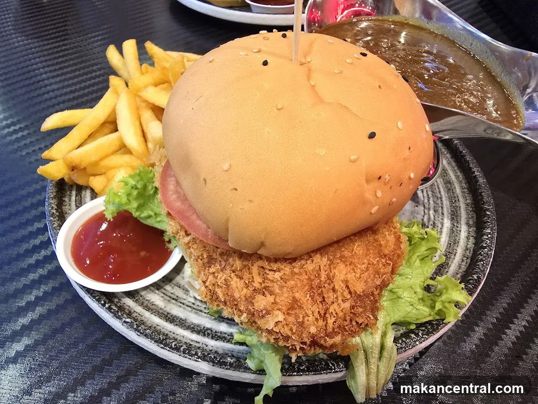 Burger with Fries and Sauce