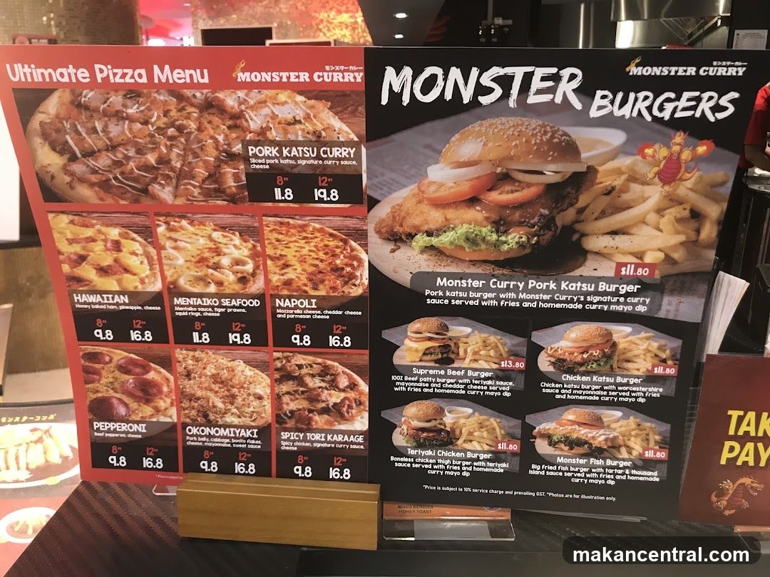 Monster Curry Menu