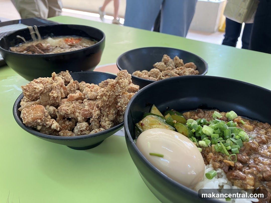 Bowls of food on a table