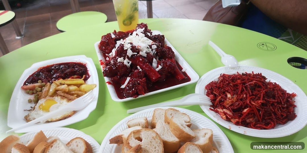 Table with food and drink