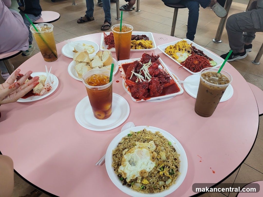 Food and Drinks on a Pink Table