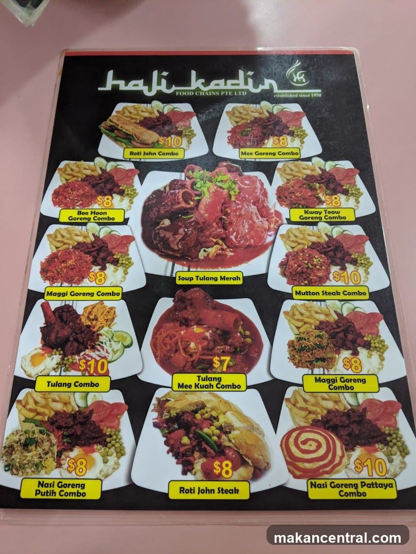 Haji Kadim Food Chains Pte Ltd Menu
