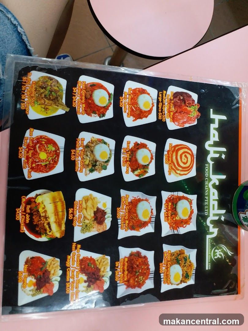Haji Kadin Food Chains Pte Ltd Menu
