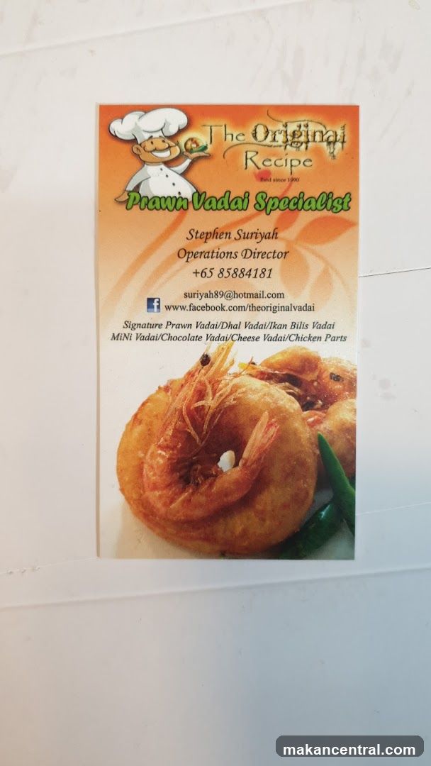 The Original Recipe Prawn Vadai Specialist Business Card