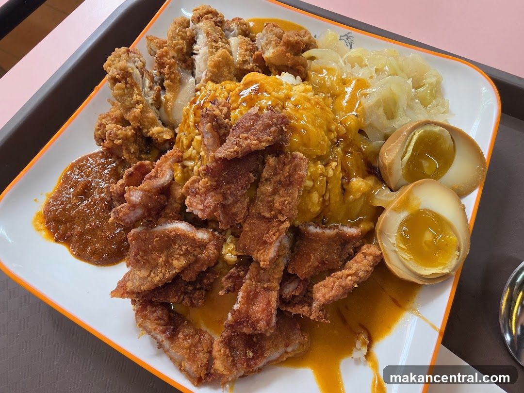 Fried Chicken and Rice Plate