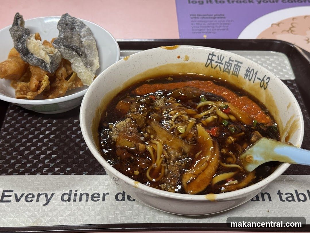 Noodles with Fried Fish Skin and Wontons