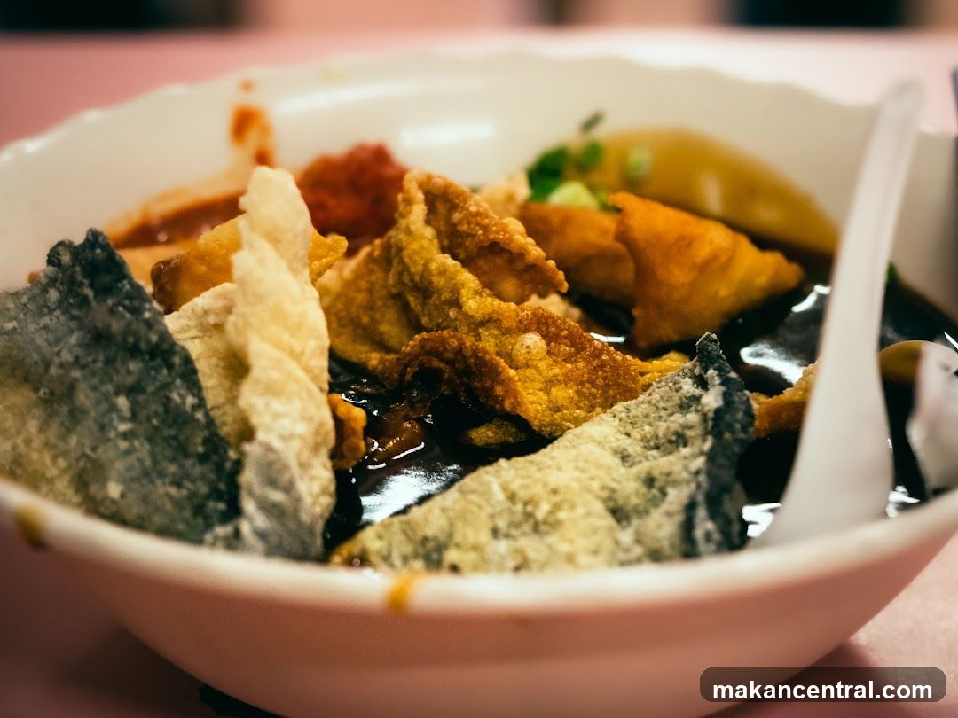 Fried Wontons and Crispy Fish Skin