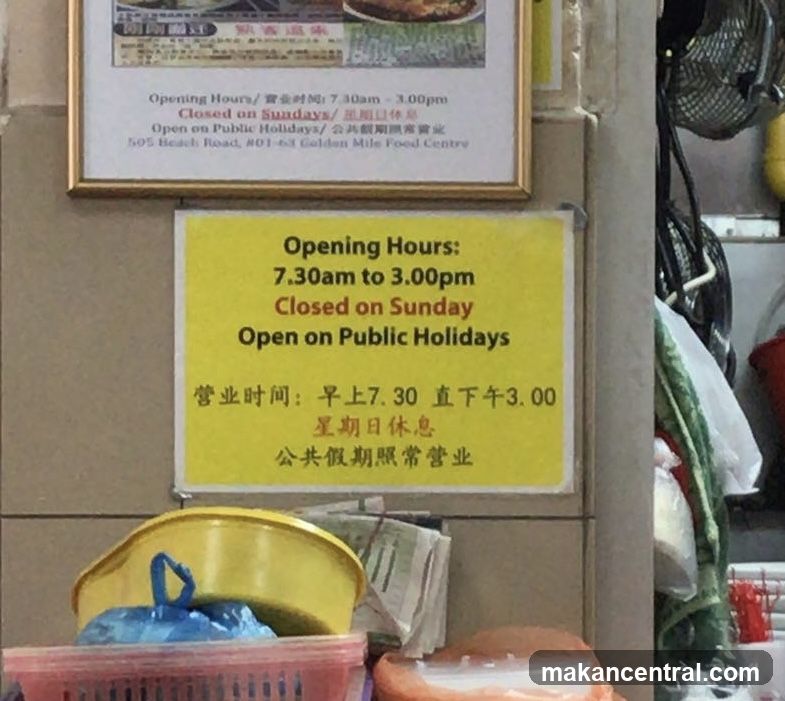 Opening Hours Sign