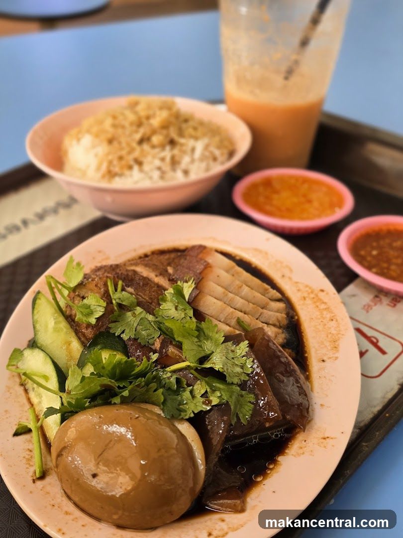 Braised Pork Rice with Egg and Cucumber