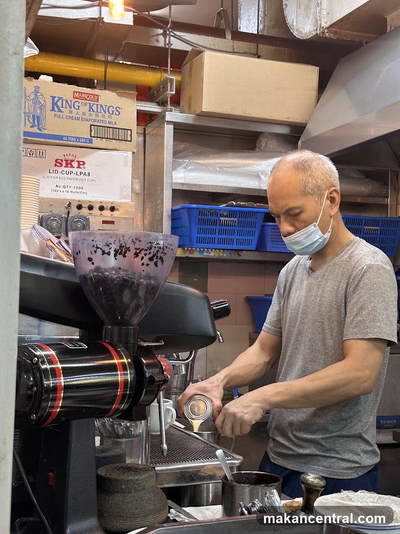 Barista preparing coffee
