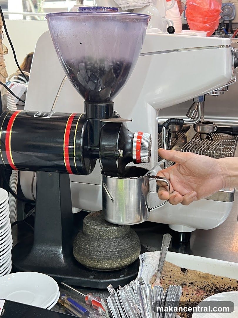 Coffee Grinder in Use