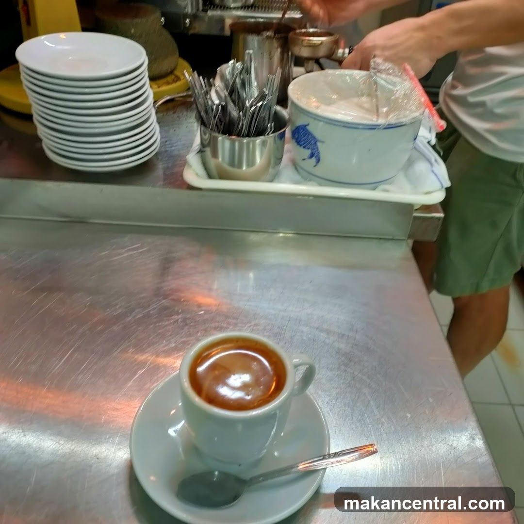 Espresso with Utensils and Plates
