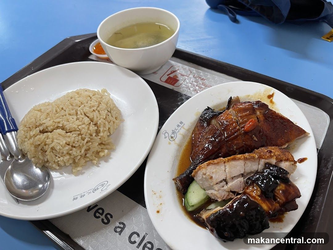 Roasted Meats with Rice and Soup
