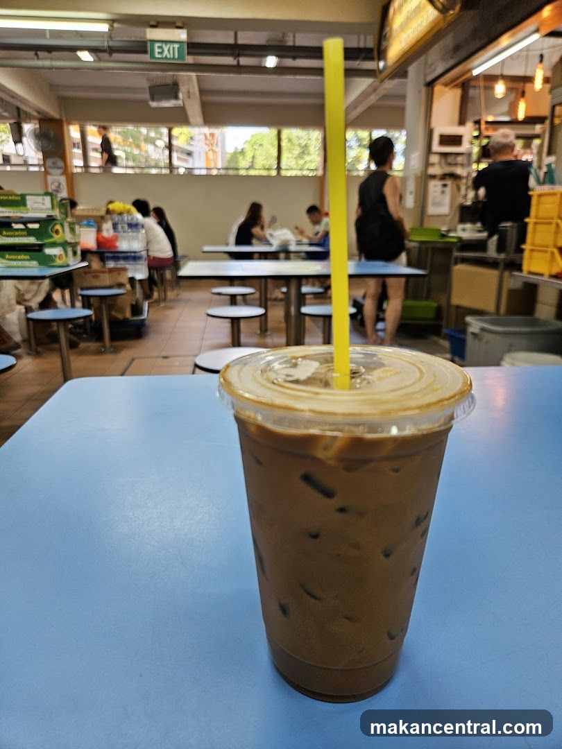 Iced Coffee at a Food Court