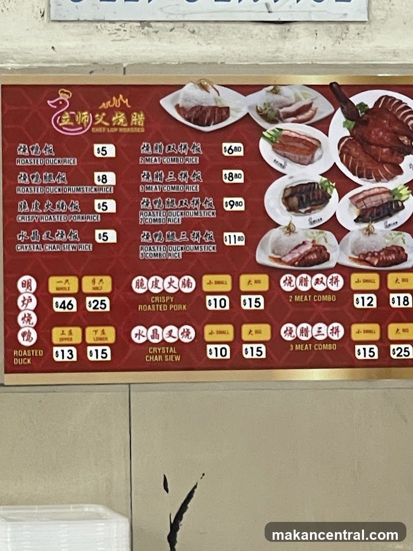 Chef Lup Roasted Menu