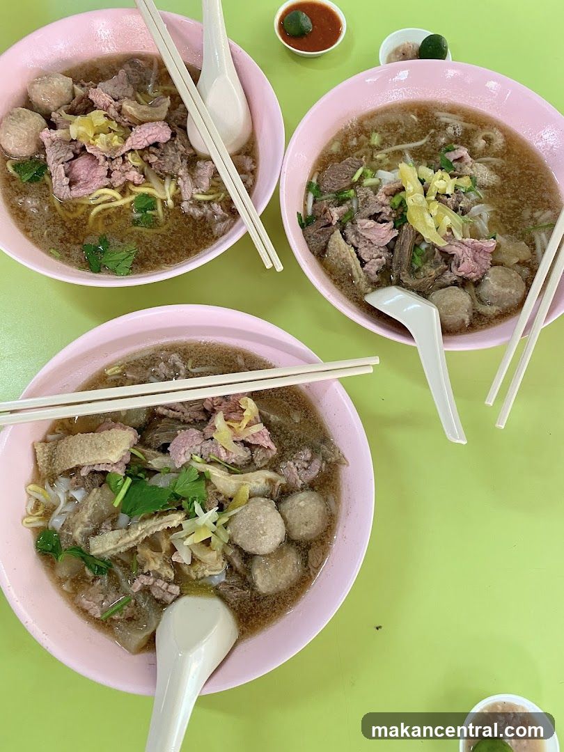 Bowls of Beef Noodles