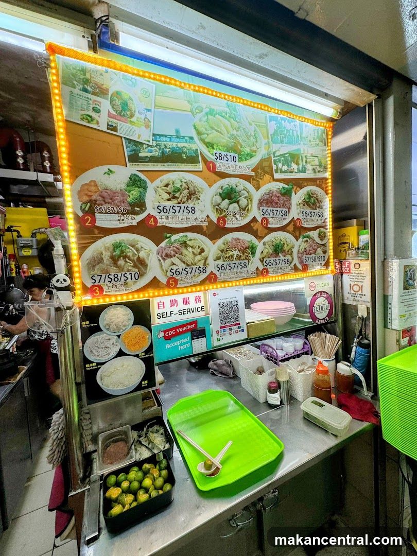 Beef Noodles Menu