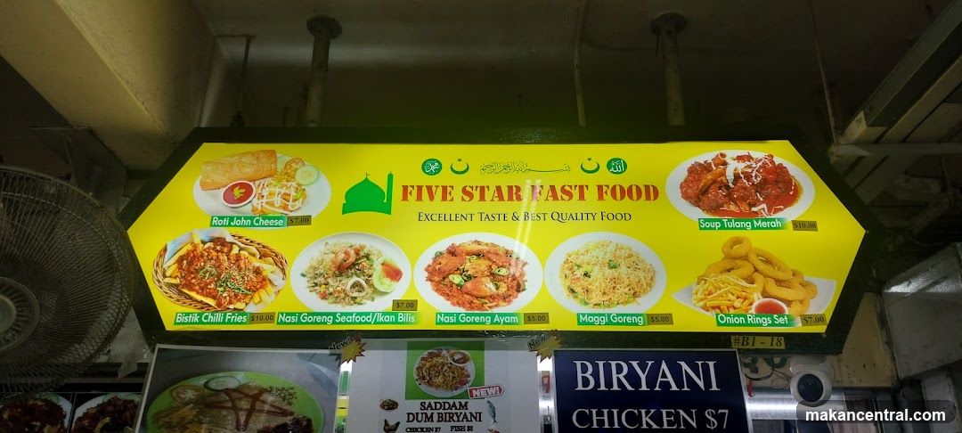 FIVE STAR FAST FOOD Menu