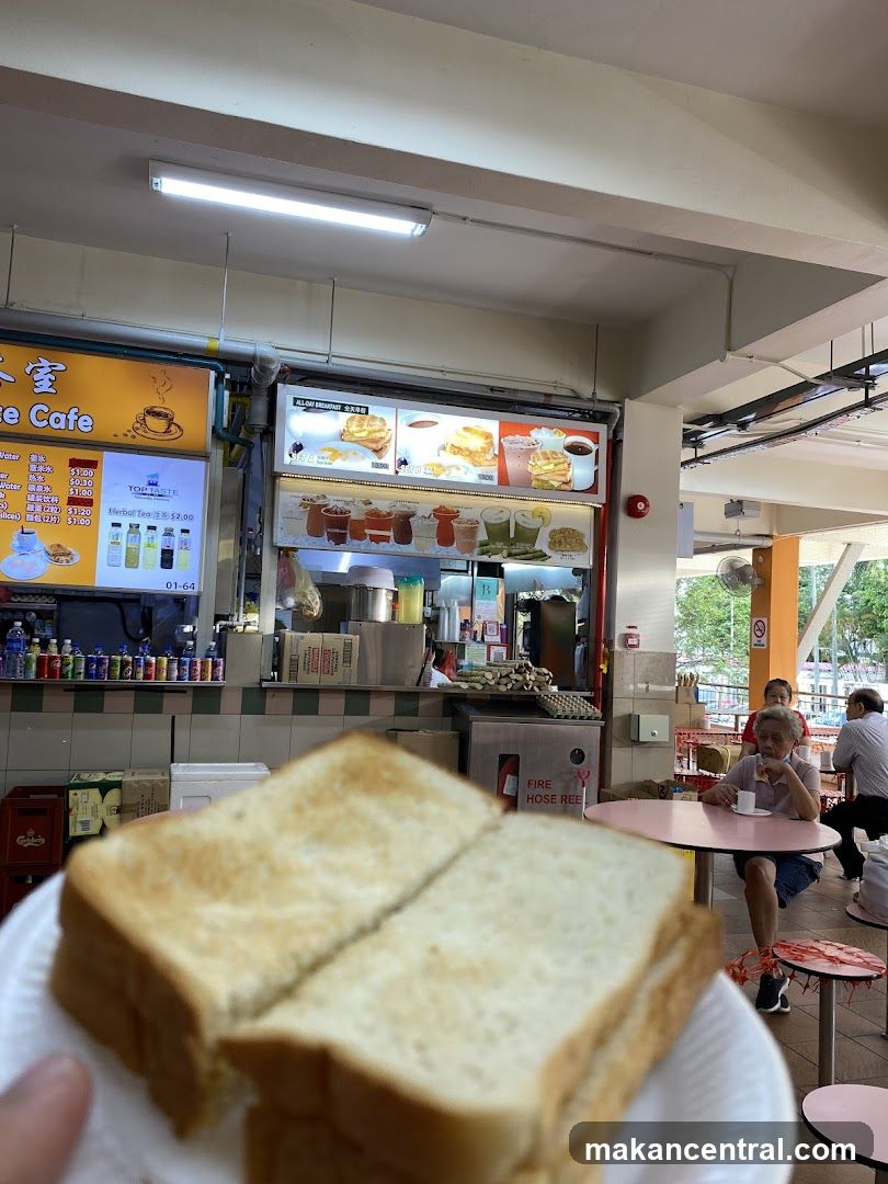 Toast and Drinks at a Cafe