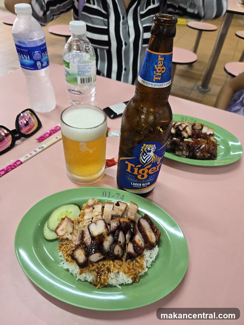 Roast Meat Rice with Beer