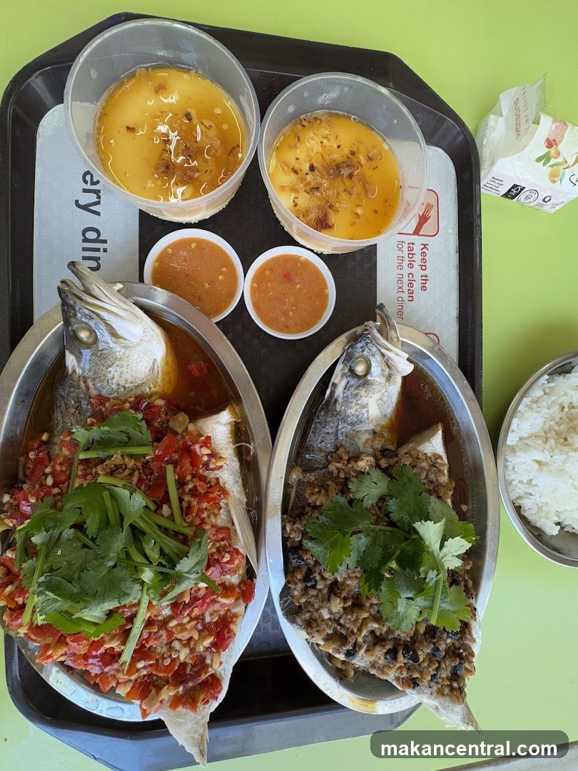 Steamed Fish with Rice and Custard