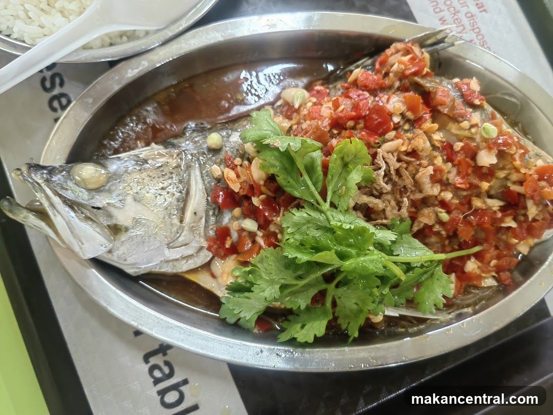 Steamed Fish with Chili and Cilantro