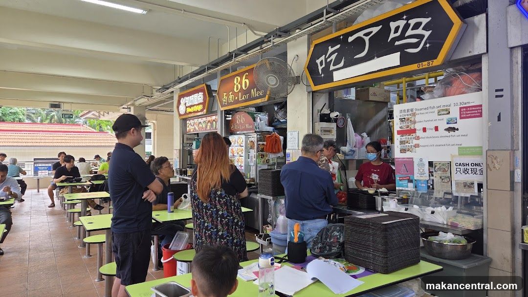 Food Stall with Customers