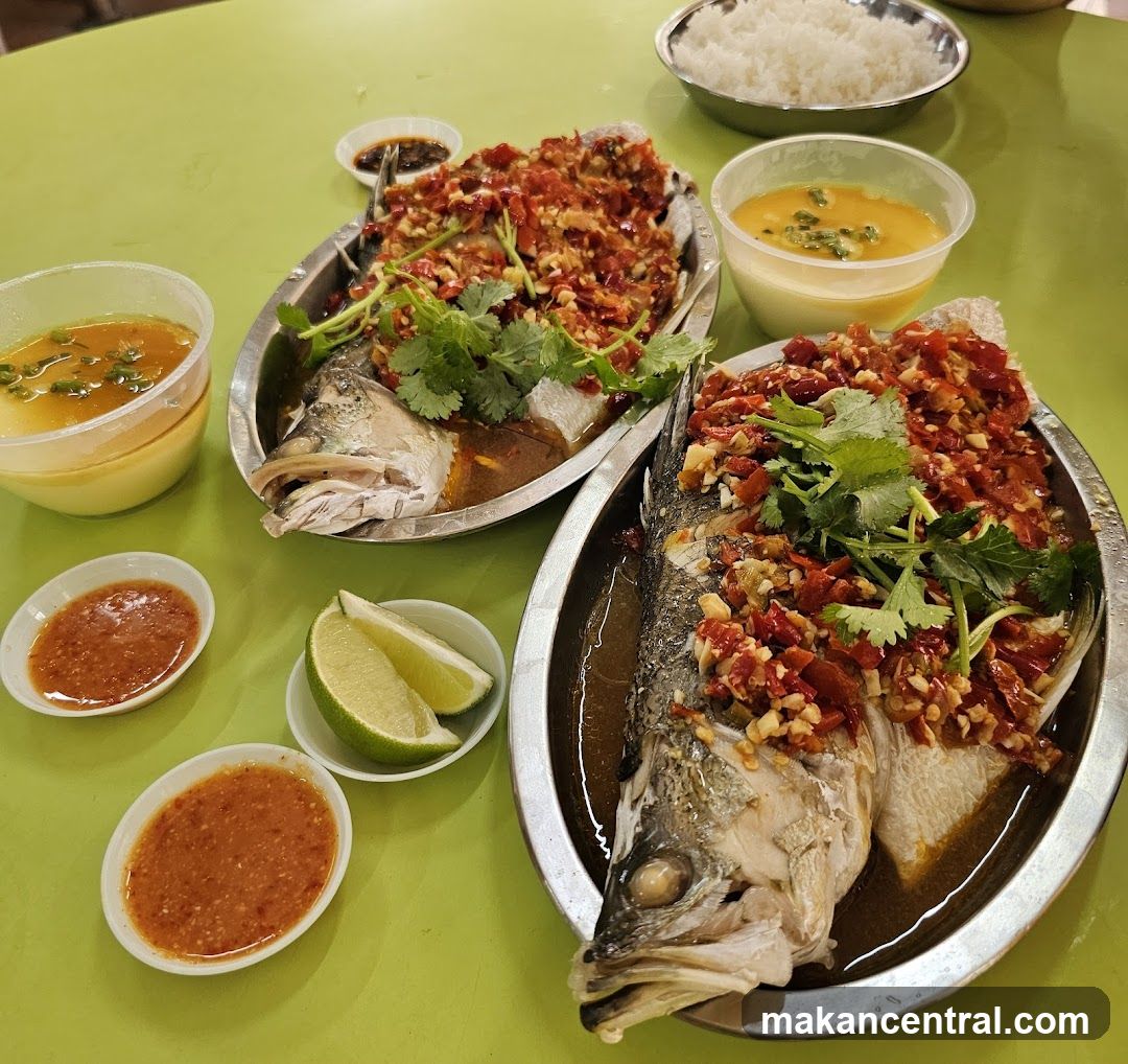 Steamed Fish with Chili and Garlic
