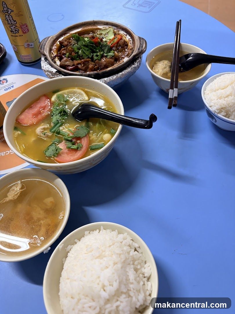 Table with Asian Food