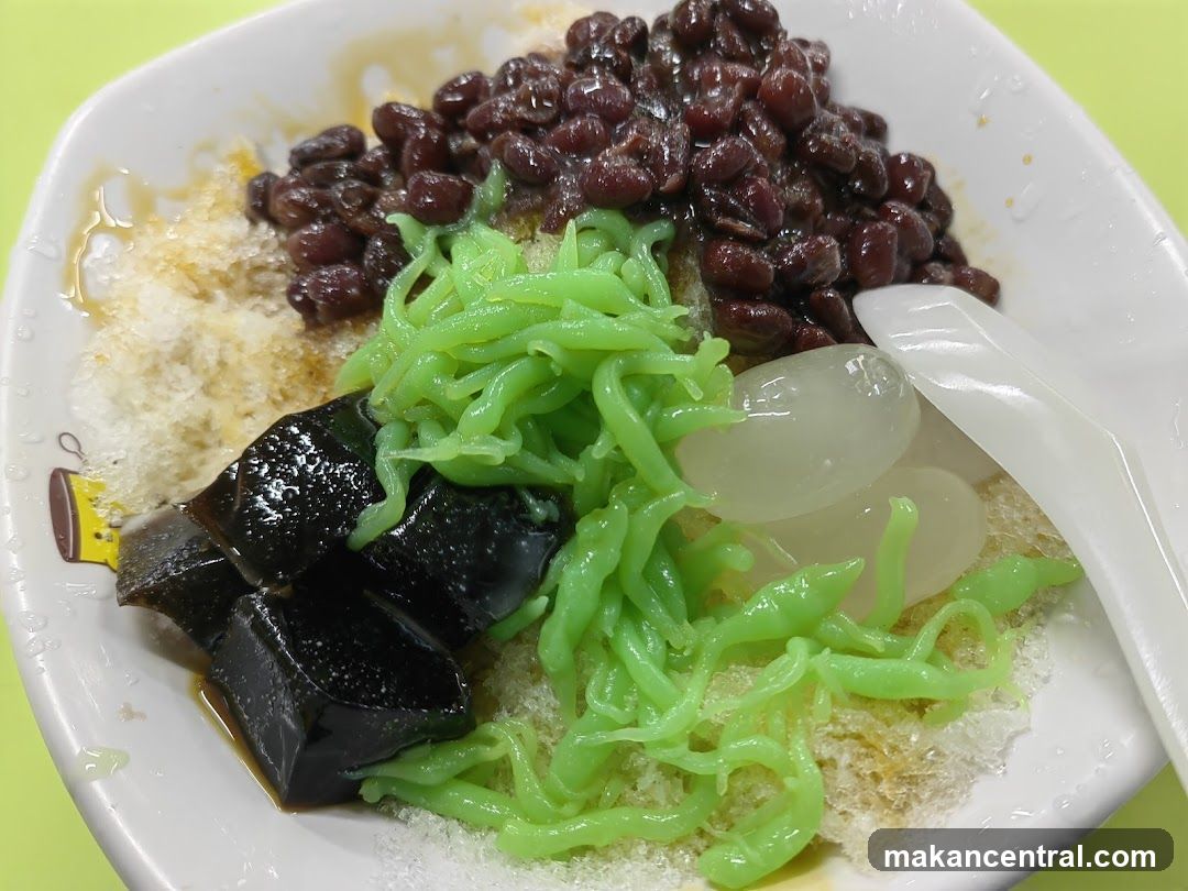 Dessert with Red Beans and Green Jelly