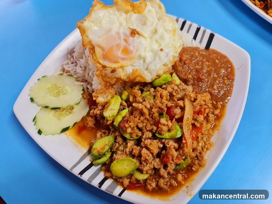 Stir-fried Pork with Stink Beans and Fried Egg