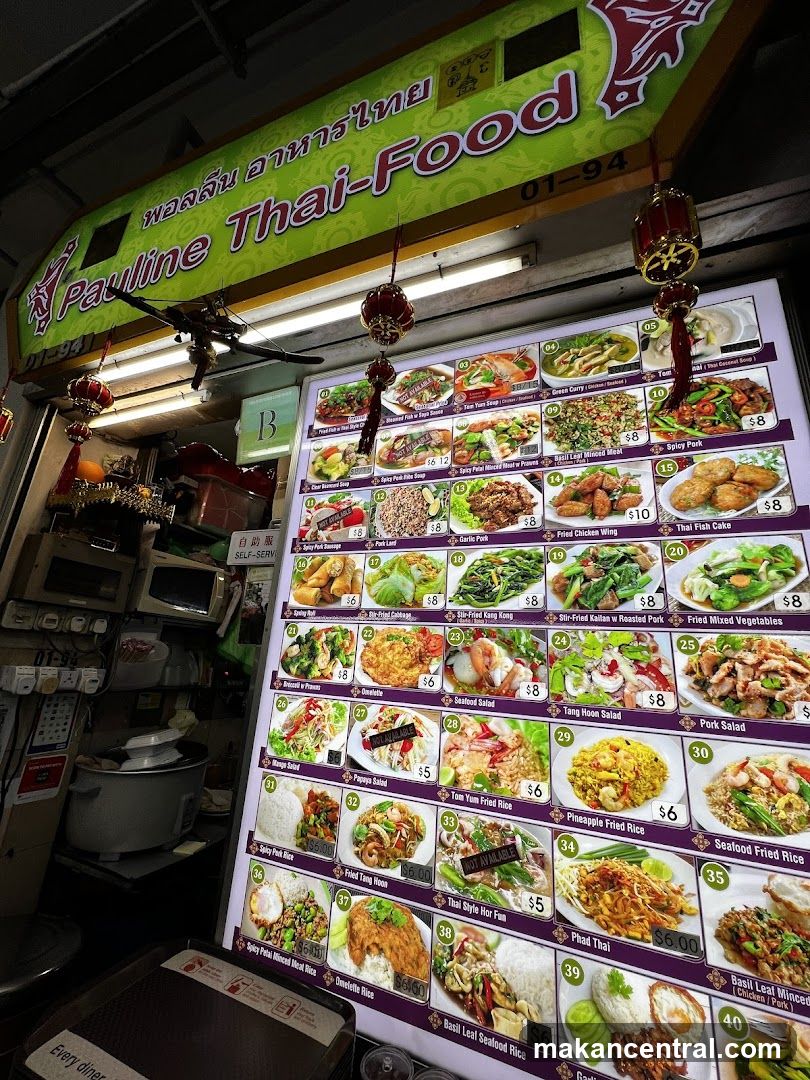Pauline Thai-Food Menu