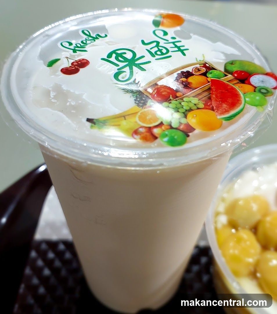 Beverage with Fruit Topping