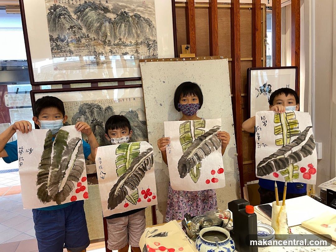 Children Displaying Artwork