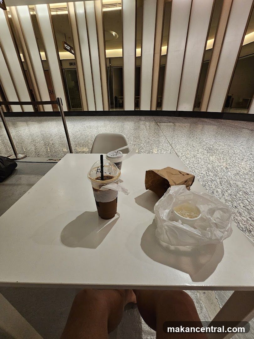 Table with drinks and food