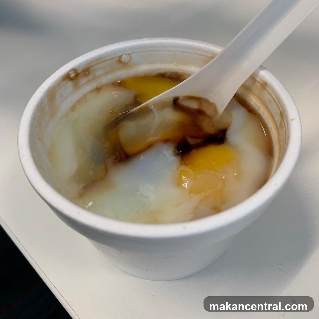 Soft-boiled eggs with soy sauce