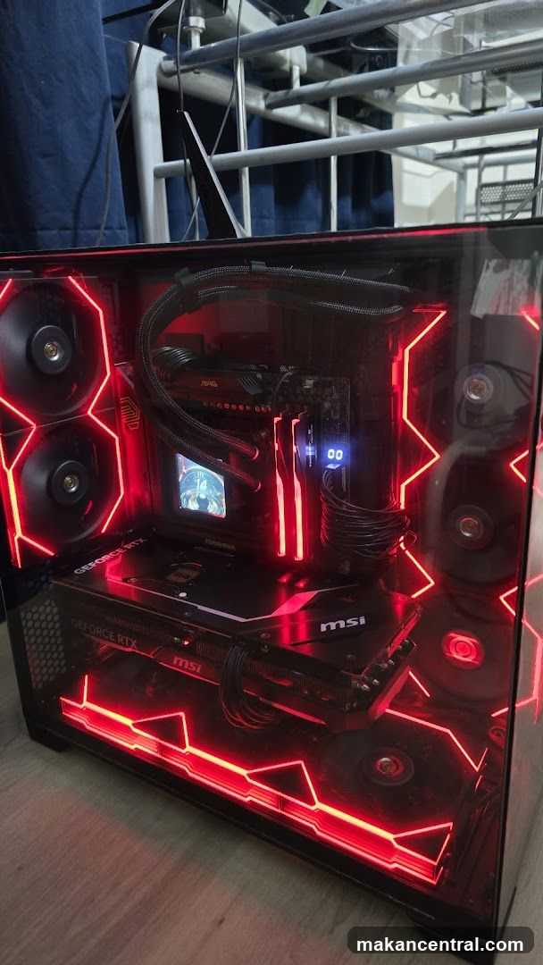Custom Gaming PC with RGB Lighting