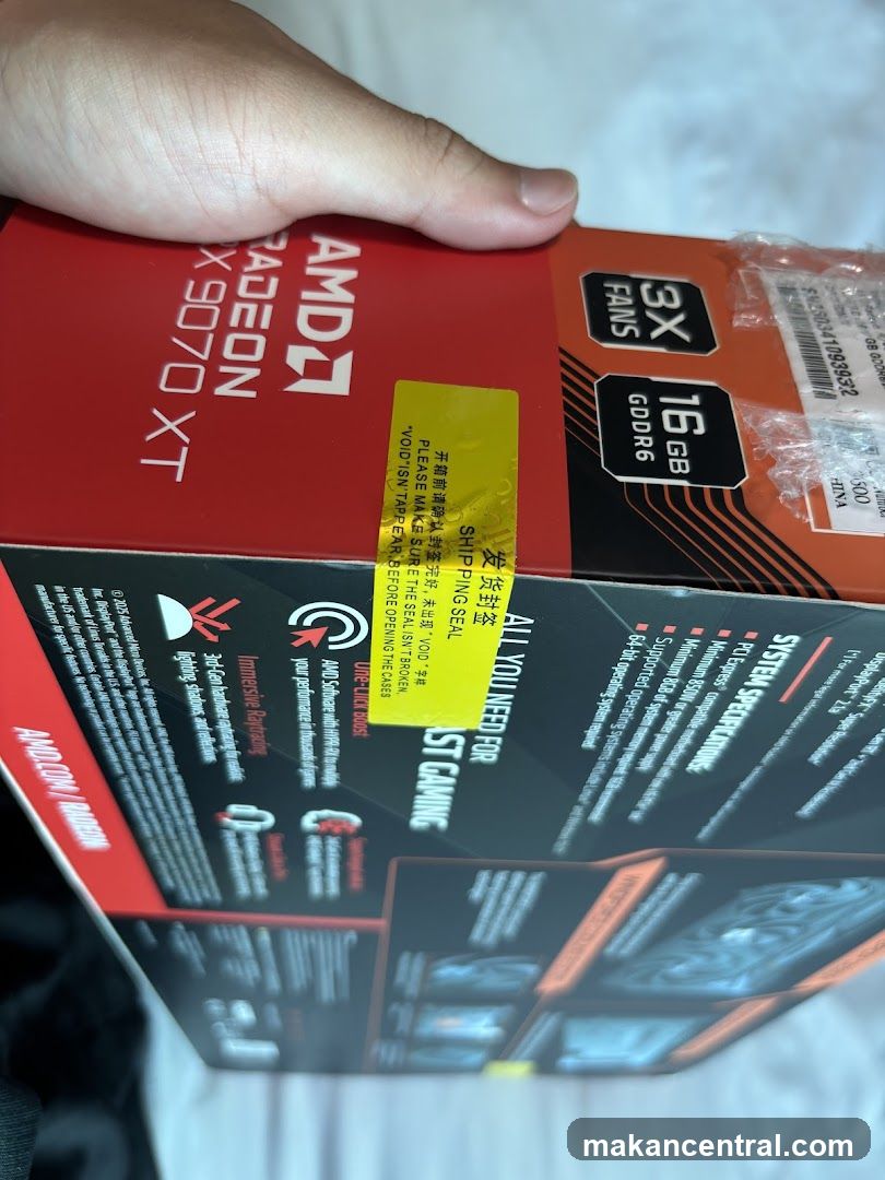 AMD Radeon RX 9070 XT Graphics Card Box