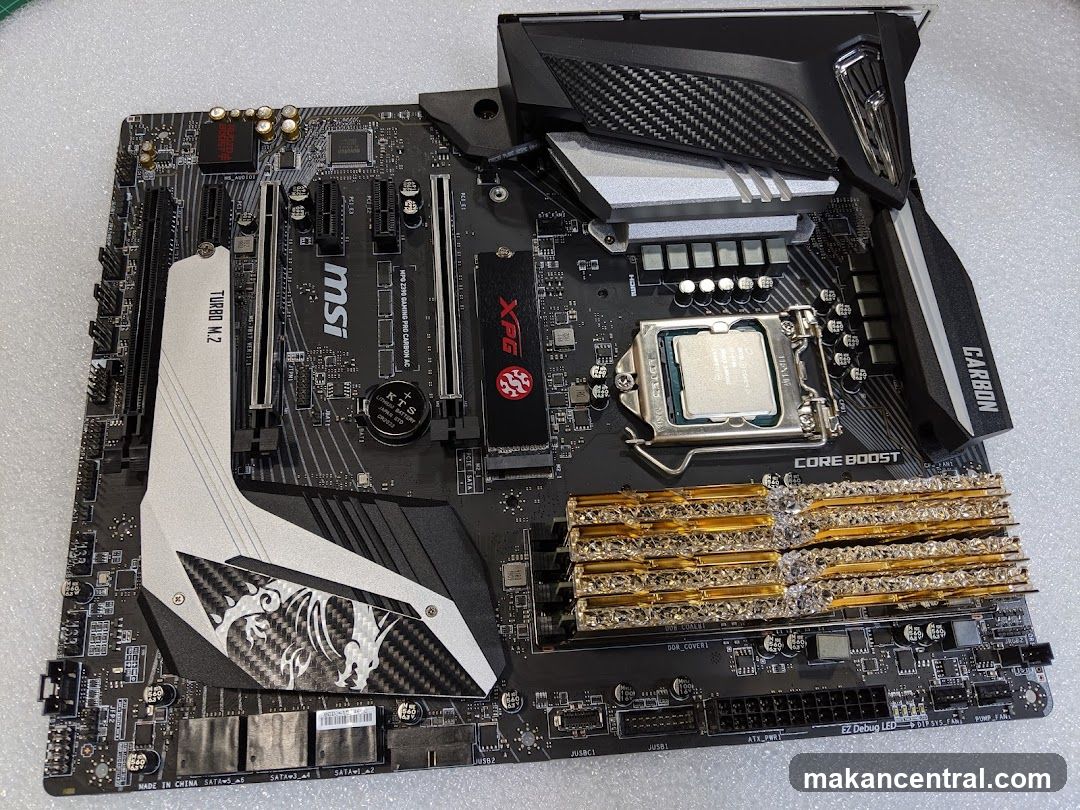 Motherboard with CPU